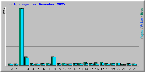 Hourly usage for November 2025